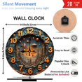 thumbnail image 3 of Retro Futuristic Cityscape Clock Wall Art 10-Inch Silent Wooden Wall Clock, Battery Operated (AA Batteries Not Included), Artistic Home Decor, 3 of 8