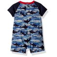 thumbnail image 2 of Ensemble de Jeu une Pièce Raglan à Manches Courtes Camouflage Requin pour Garçons, Bleu, 9-12 Mois, 2 of 2