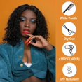 thumbnail image 4 of DOPI Natural Wave Brazilian Human Hair Short Curly Wavy Wigs (Black 14inch ), 4 of 7