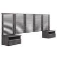 thumbnail image 2 of Modway Render Wall Mount Queen Headboard and Modern Nightstands in Charcoal, 2 of 7
