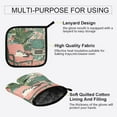 thumbnail image 3 of Yayeee Oven Mitts and Pot Holder Set of 2 Heat Resistant Kitchen Gloves Baking Hot Pad, Pink and White Cat, 3 of 5