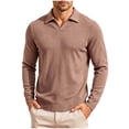 thumbnail image 2 of LONKITO Polo Shirts for Men Long Sleeve Pullover Collar Shirt Soft Comfort Casual Shirts, 2 of 6