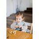 thumbnail image 3 of Soft silicone baby bib with light blue food catcher, 3 of 4