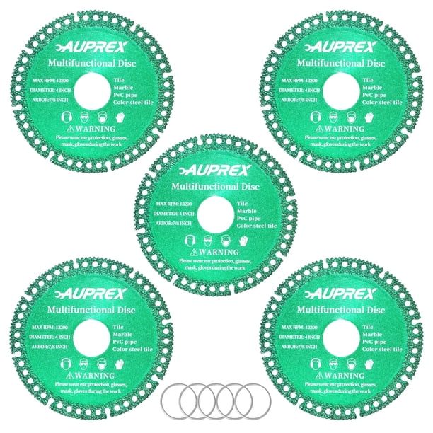 Disco indestructible para amoladora AUPREX de 4 pulgadas, 5 unidades, color verde