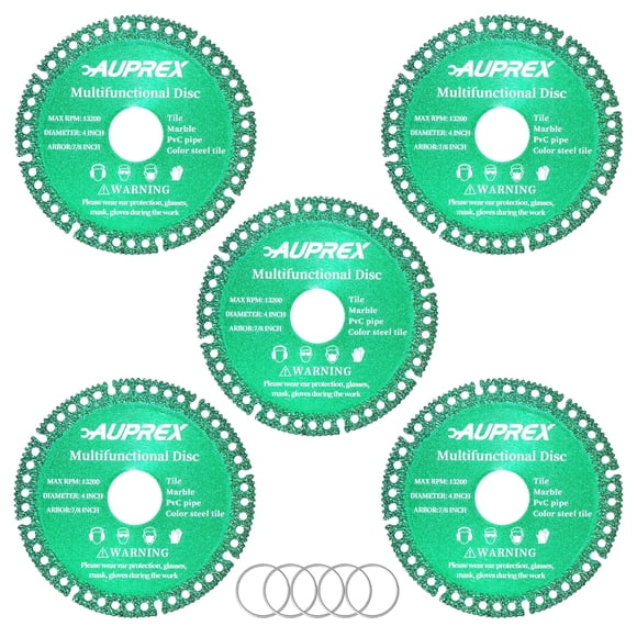 Disco indestructible para amoladora AUPREX de 4 pulgadas, 5 unidades, color verde