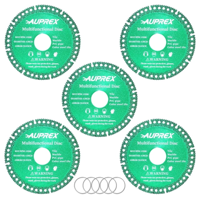 Disco indestructible para amoladora AUPREX de 4 pulgadas, 5 unidades, color verde