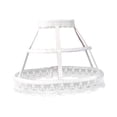 thumbnail image 4 of Women 2 Hoops Pannier Petticoat Skirt Ruffles Birdcage Hollow Out for Lolita Wedding Bridal Dress Cosplay Accessories white, 4 of 7
