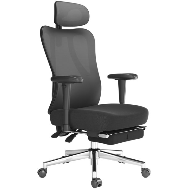 Hbada Ergonomic Office Chair, Rotating Up/Down Lumbar Support, Large Angle Tilt Back, 2D