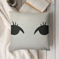 thumbnail image 3 of YINGXI Throw Pillow Cover Close Lash Eyelash Makeup Simple Black Pillow Case Decorative Men Women Boy Girl Room Cushion Cover for Home Couch Bed 18x18in, 3 of 5