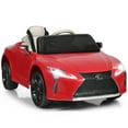 thumbnail image 1 of Gymax Voiture Électrique pour Enfants 12 V sous Licence Lexus LC500 avec Télécommande et MP3 Rouge, 1 of 10