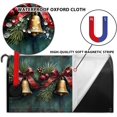 thumbnail image 5 of Retro Merry Christmas Mailbox Cover Vintage Wall Jingle Bell Pine Cone Bowknot Xmas Magnetic Mailbox Covers Standard Size 21x25.5 Inch for Garden Outdoor Winter Mail Box Wraps Post Letter Cover, 5 of 6
