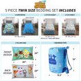 thumbnail image 4 of Animal Crossing Kids Twin Bed in a Bag, Comforter Sheet Set and Bonus Tote, Blue, Nintendo, 4 of 10