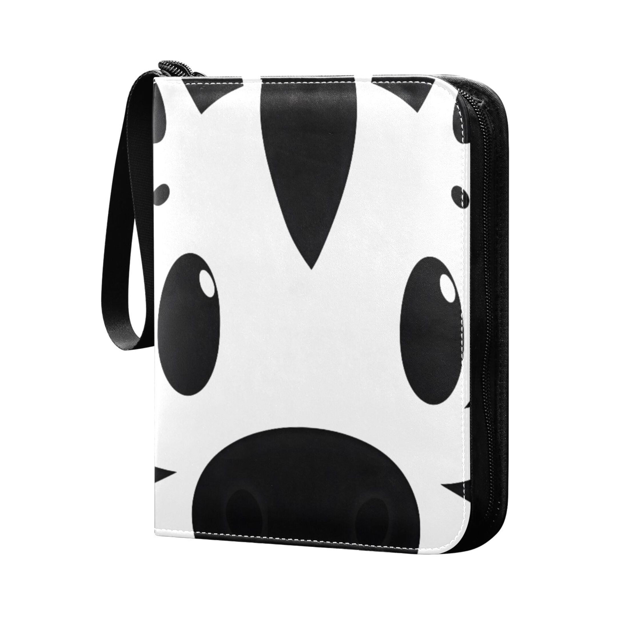 ALAZA Zebra Face Trading Card Binder 4 Pocket Cards Collection Album 400 Folder Holder