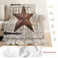 thumbnail image 5 of Texas Star Vintage Blanket Soft Cozy Warm Throw Blanket for Couch, Plush Fuzzy Flannel Fleece Blankets for Sofa, Retro Brown Berry Wooden Bed Blankets Lightweight Gifts for Women, 30"x40", 5 of 9