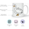 thumbnail image 2 of YouNique Designs Silly Goose On The Loose Coffee Mug, 11 Oz, Dad Gifts From Daughter, White Elephant Gifts for Adults, Unique Gifts for Men Who Have Everything, Gag Gifts for Men (Black Handle), 2 of 5