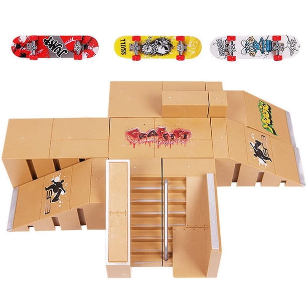 Fstoption 8pcs Skate Park Kit Piezas de rampa para Tecnología de Cubierta diapasón Mini patín del Dedo Fingerboards Parques Ultimate (A Monopatines Fstoption 8pcs Skate Park Kit Piezas de rampa para Tecnología de Cubierta diapasón Mini patín del Dedo Fingerboards Parques Ultimate (A Monopatines
