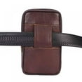 thumbnail image 3 of Men Genuine Leather Waist Pack Bag Double Zipper Cell Mobile Phone Case Coin Purse Pocket Pouch Male Fanny Bags For Outdoor Activities, 3 of 6