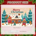 thumbnail image 2 of Gingerbread Man Christmas Banner Gingerbread House Xmas Display Snowflake Colorful Decorations Holiday Backdrop for Christmas Party Home Decor Indoor Celebration, 2 of 9