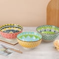 thumbnail image 4 of AHX Multicolor 3-Piece Round Porcelain Serving Bowl Set,57-oz Large Salad Bowls,8-inch, 4 of 8
