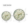 thumbnail image 2 of Floral with Green Leaf Acrylic Wall Clocks Quiet Round Clock Battery Operated Non-Ticking Clock for Bedroom Kitchen Office Decorative 11.9 Inch, 2 of 10
