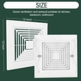 thumbnail image 2 of Bathroom Exhaust Fan Cover with Spring, Square Ceiling or Wall Mounted Exhaust Fan, Ceiling Fan, Grille, Air Diffuser, 2 of 7