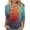 #1-Orange, variant on Womens Summer Tops,Womens Plus Size Blouse Fashion Printed T-shirt 3/4 Sleeves Blouse Round Neck Casual Tops