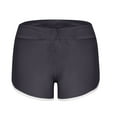 thumbnail image 5 of Solid Color Stretch Boyshort Underwear Women Soft Brushed Polyester Boyshort Panties Yoga Fitness Short Boxer Briefs Gray L, 5 of 6