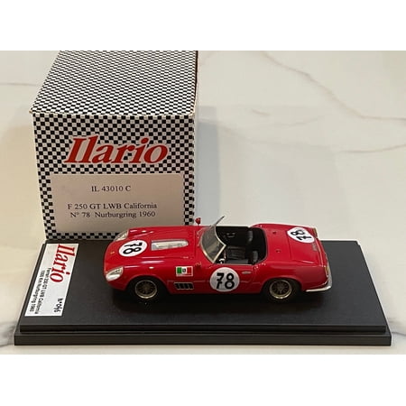 Ilario 1/43 Ferrari 250 GT LWB California Nurburgring 1960 Red No. 78 IL43010C