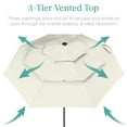 thumbnail image 2 of Best Choice Products 10ft 3-Tier Solar Patio Umbrella w/ 24 LED Lights, Tilt Adjustment, Easy Crank - Ivory, 2 of 7