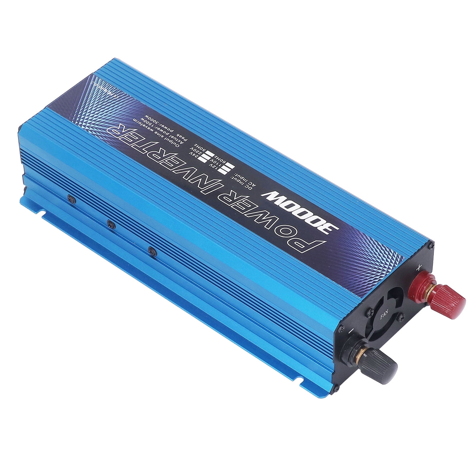 Power Inverters Pure Sine Wave, Car Power Inverter Sine Wave Converter, Wave Converter with USB Port Cooling Fan 3000W DC 12V To AC(110V-Blue)