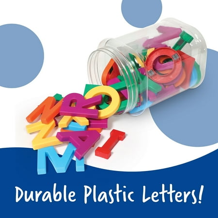 Learning Resources Jumbo Magnetic Uppercase Letters, Preschool Toys, 40 pcs, for Kids Girls Boys, Ages 3+