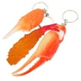 thumbnail image 4 of 3pcs Key Chains Crab Claw Shape Keychain Bag Pendant Fried Shrimp Key Ornament, 4 of 6