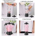 thumbnail image 4 of Portable Blender 600ml/20oz Personal Size Blender for Shakes and Smoothies with 6 Sharp Blades 4000mAh USB Rechargeable Mini Blender Juicer for Kitchen Home Office Travel Sports, 4 of 11