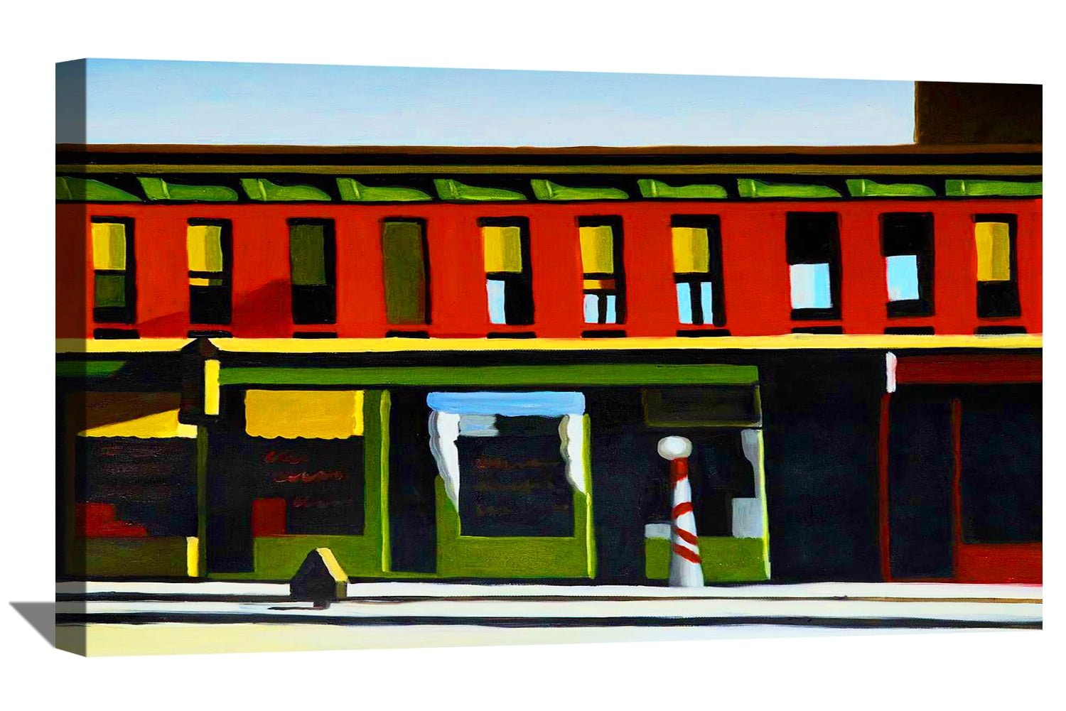 Edward Hopper Painting Art Print Early Sunday Morning Canvas Art Framed