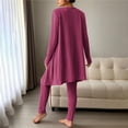 thumbnail image 4 of A+ Women's 3 Piece Set Knit Long Sleeve Cardigan Sleeveless Vest Bottom Pants Casual Set, 4 of 7