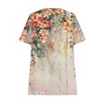 thumbnail image 4 of Ovzne Robes Grande Taille pour Femmes Rondes Robe d'Été Robe Ample à Manches Courtes Style Rétro Imprimé Col Rond Robe Grande Taille Robe Col Rond pour Femmes Robe de Vacances Courte, 4 of 6