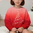 thumbnail image 7 of Tdoqot Girls Christmas Sweatshirts- Pullover Long Sleeve Crewneck Cute Kids Festive Shirts Red Size 5 T, 7 of 7