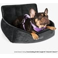 thumbnail image 3 of Nandog Pet Gear Luxury Dog Car Seat Bed (Large Quilted Dark Gray), 3 of 6