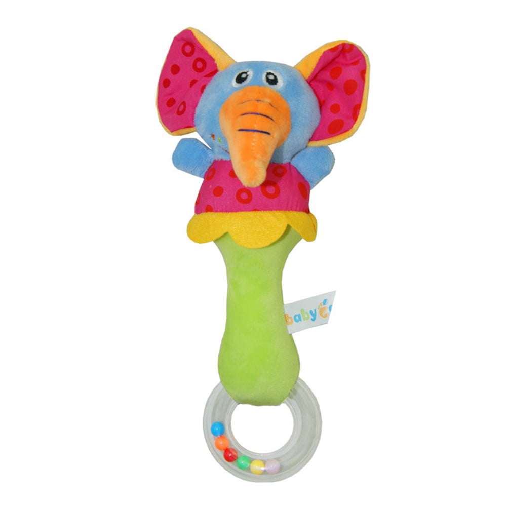 Newborn Baby Toys Soft Animal Model Handbells Plush Rattles Squeeze Rattle Gift 