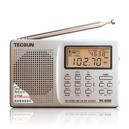 Tecsun PL-606 Digital PLL Portable AM/FM Shortwave Radio with DSP -