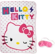 Hello Kitty Fleece Throw and Satin Eyemask