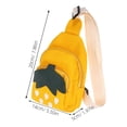 thumbnail image 2 of WASHWEPE 1Ud Bolso De Hombro Pecho Fresa Amarillo Material PU Ajustable Ideal Para Comprar, 2 of 6