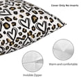 thumbnail image 3 of Yiaed Heart Leopard Print Pillow Covers Super Soft Decorative Square Throw Pillow Covers Case Cushion Covers for Sofa Couch Bedroom Car Decor（No pillow core）-12"x12", 3 of 7
