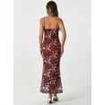 thumbnail image 4 of DARING DIVA Floral Maxi Spaghetti Strap Bodycon Dress S Burgundy, 4 of 6