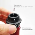 thumbnail image 5 of Bomba de vacío con 4 tapones para botellas de vino, cabeza redonda de silicona, prensa creativa sellada al vacío, tapón de silicona para vino tinto, regalo de vacaciones Rojo Verde, 5 of 5