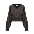thumbnail image 5 of Jessica Simpson Women's and Women's Plus Rahmona Studded V-Neck Pullover Top, Sizes XS-4X, 5 of 6