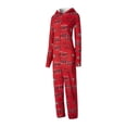 thumbnail image 2 of Women's Concepts Sport  Scarlet San Francisco 49ers Roadway Allover Print Microfleece Full-Zip Union Suit, 2 of 3