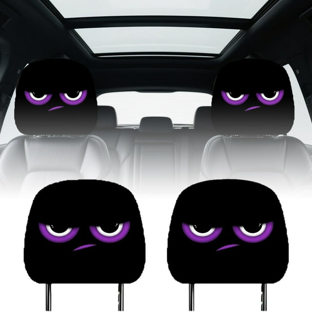 Accessoires Intérieurs de Voiture Thème Expression de Dessin Animé Appuie-Tête avec Design Imprimé Confortable pour Tous Types de Véhicules