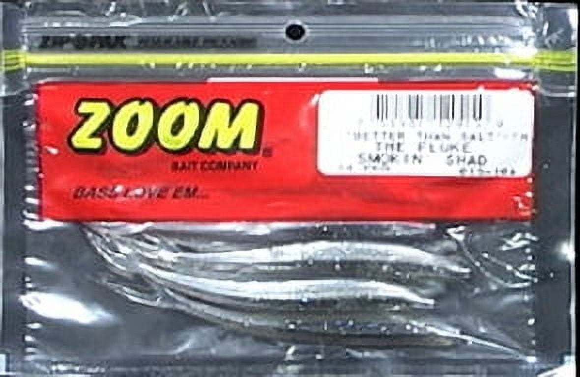 (2 pack) Zoom Fluke 4'' Smokin Shad 10pk