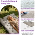 thumbnail image 4 of YLLN Porch Swing Cushions With Backrest, 4" Thicken Waterproof Outdoor Bench Cushion, Patio Swing Cushion Replacement, For Outdoor Indoor Garden Furniture, Only Cushion（40" x 60",Khaki）, 4 of 9